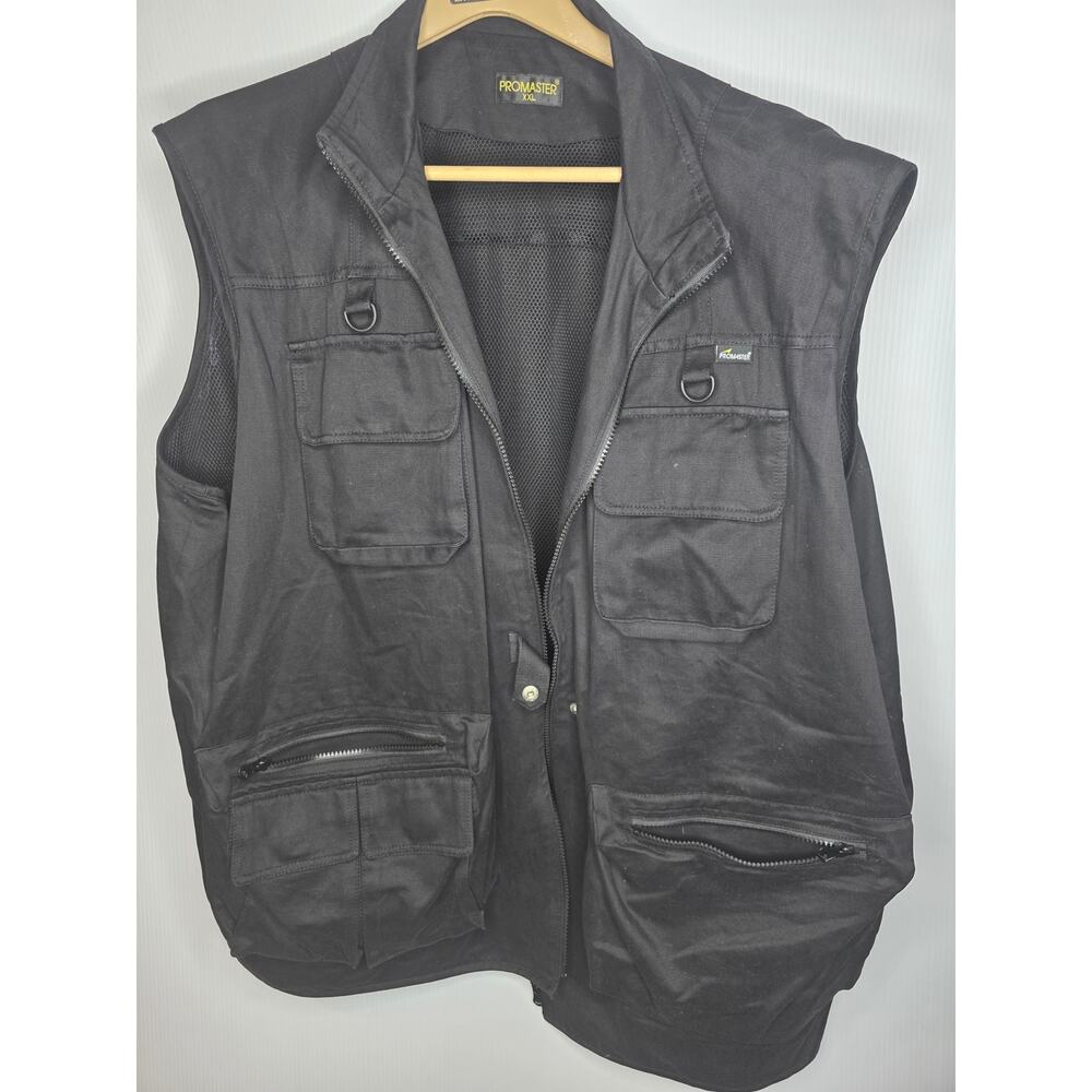 ProMaster Men's Black Multi-Pocket Photographer Shooting Cargo Utility Vest XXL